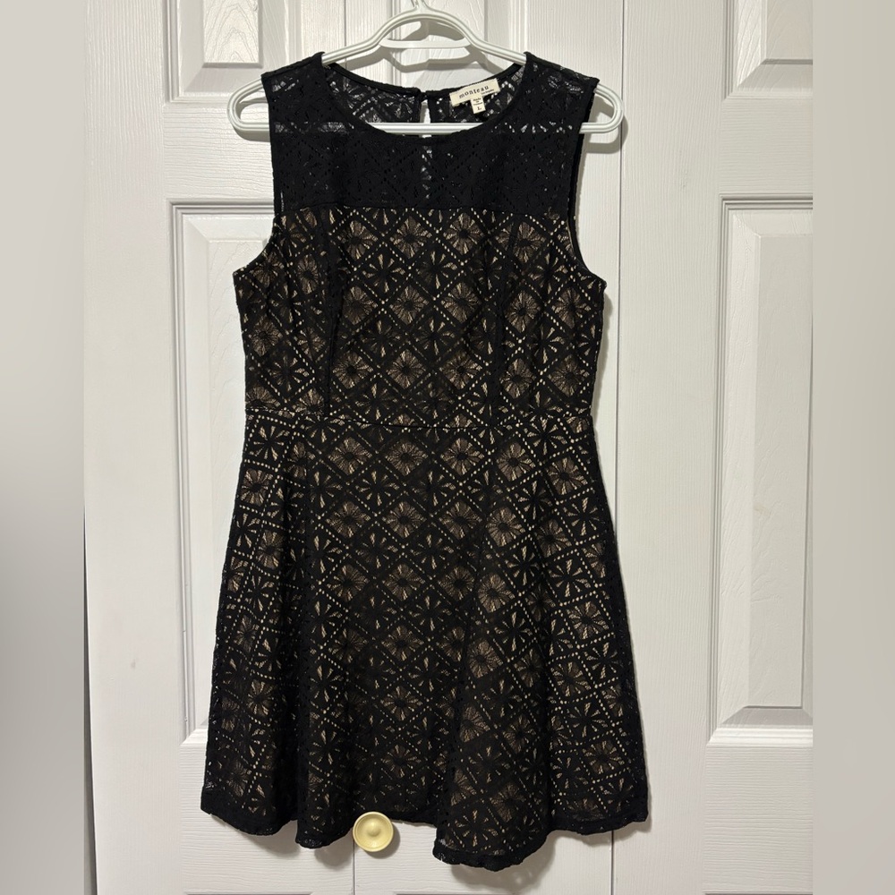 Monteau Black Lace Dress